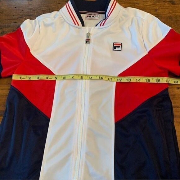 Fila Youth Unisex New Red White Blue Zip Up Track Jacket Sz M - Picture 6 of 7